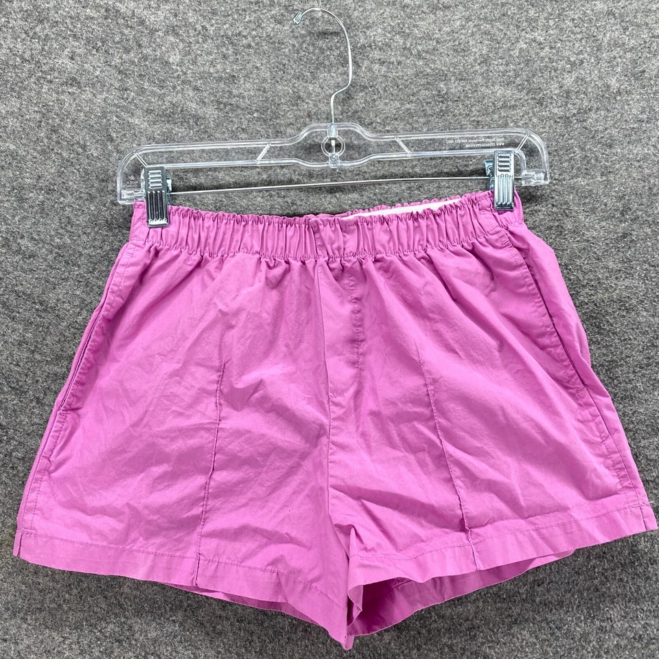 Pantalones Cortos Urban Outfitters Mujer XS Púrpura Tiro Alto Chino Algodón Pull On Bolsillos Foto 3 de 4