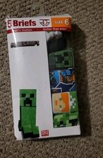5 Brief Minecraft Underwear For Boys Size 6
