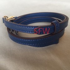 130CM Royal Blue Crossbody Leather Shoulder Strap Replacement For Louis Vuitton