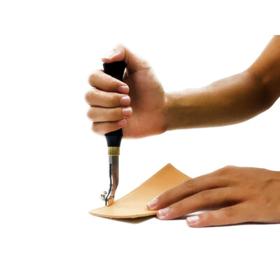 Quality Adjustable Creasers Press line Edge Ebony handle Leather Craft Tool DIY