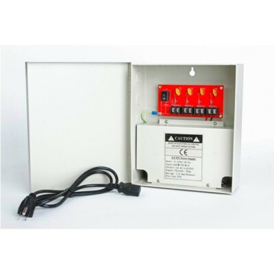 4 Channels 12VDC 5Amp resettable PTC Regulated CCTV Cameras Alarm Power Supply