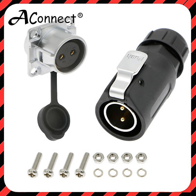 M20 2-Pin IP67 Wasserdichter Stecker Panel Mount Stecker und Buchse