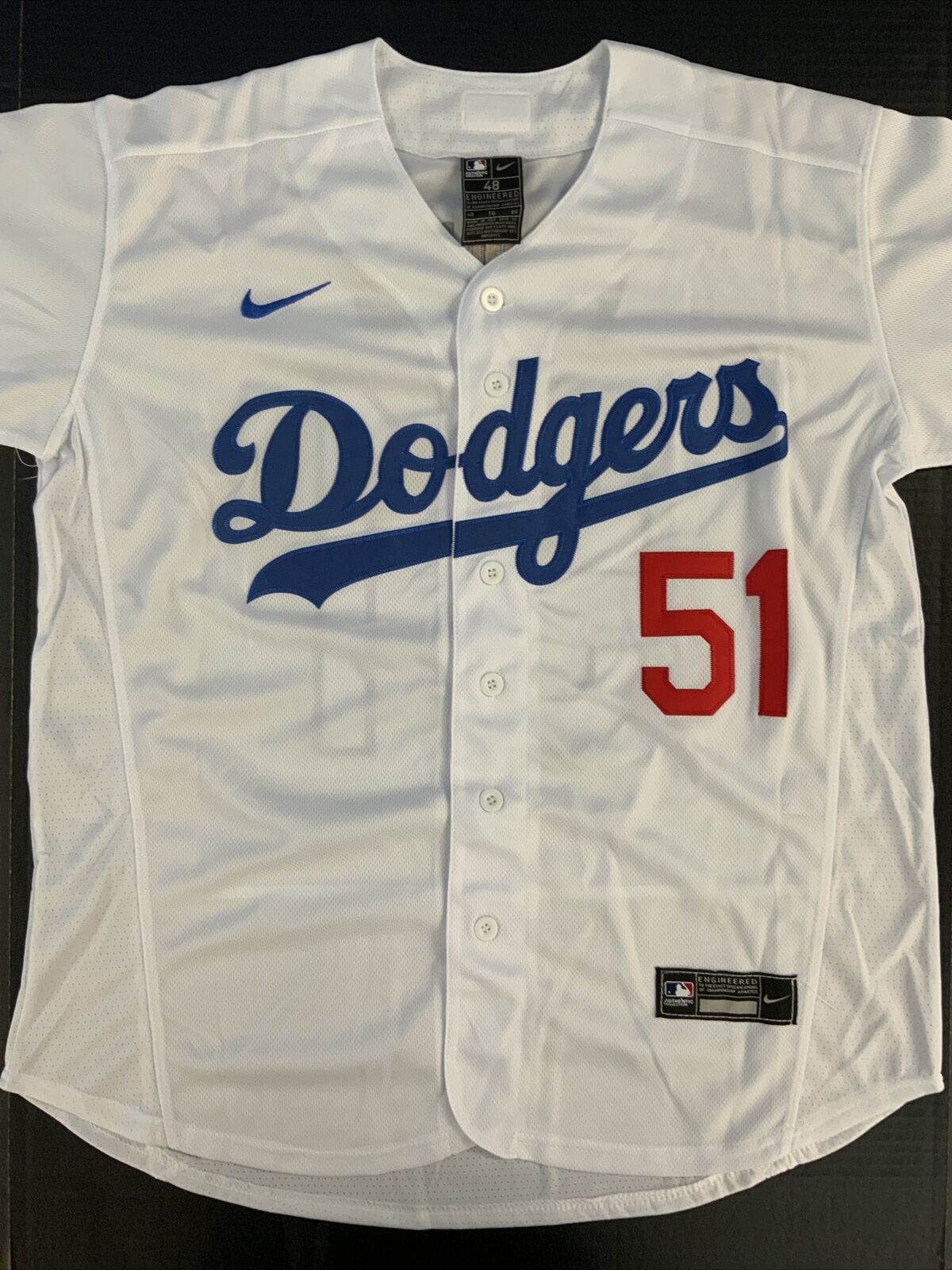 Dodgers 2021 Gold Program Dylan Floro White Patch Authentic Jersey