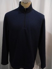 IZOD Advantage Performance Blue 1/4 Zip Knit Pullover - Men's M - Excellent