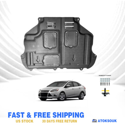 Thick Engine Splash Shield For Ford Focus 2012-2018 Front Engine Guard Hard