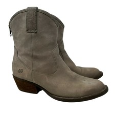 Born Wynd Western Bootie Black Leather 
