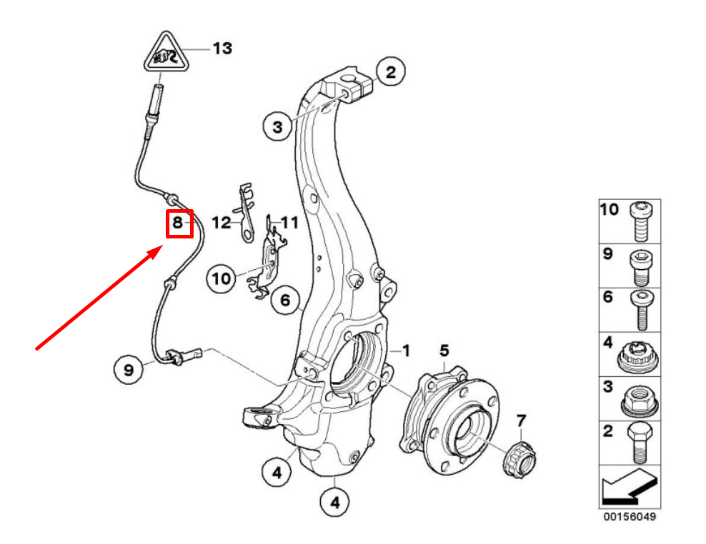 NEW BMW X5 E70 FRONT ABS SENSOR 6771776 34526771776 ORIGINAL | eBay