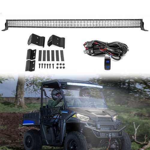 50-Inch Curved LED Light Bar Mounting Brackets For Polaris Ranger 1000/900/570 – No Drill