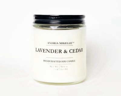 Hand Poured LAVENDER & CEDAR Soy Wax Candle 7oz