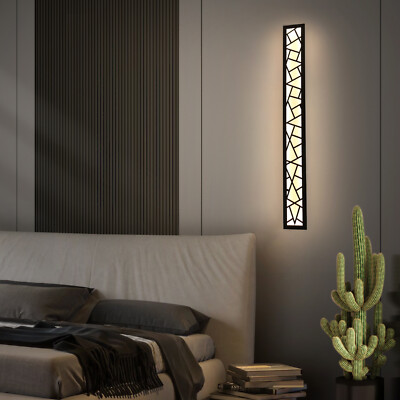 900mm LED Long Strip Outdoor Wall Lighting Waterproof IP65 Outside Wall Sconce In Black  46485