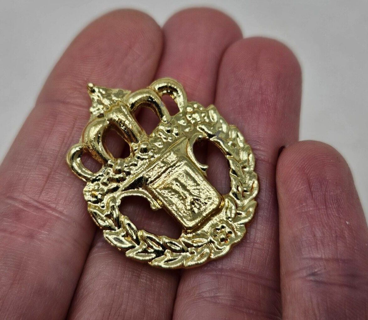 10 Pcs Gold Brass Plated Crown Coat of Arms Pin Brooch Craft Jewelry  Findings