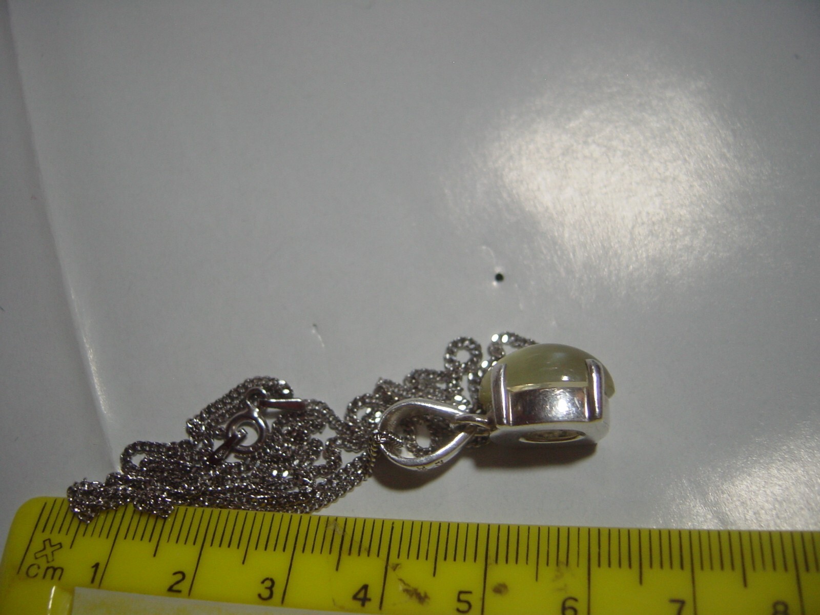 Solid Silver 20" curb Chain & superb genuine-sout… - image 4