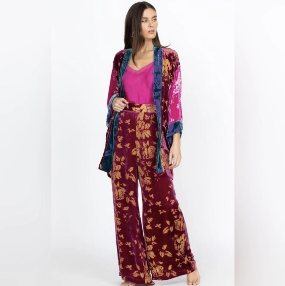 Pantalones fáciles Johnny Was Rising Moon talla L nuevos con etiquetas