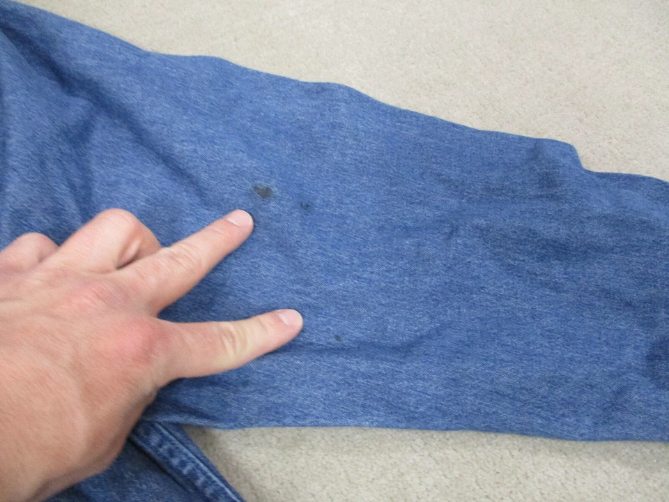 Camisa Cinch Para Hombres Grande Azul Abotonada Denim Jean Manga Larga Vaquero Occidental * Foto 3 de 4