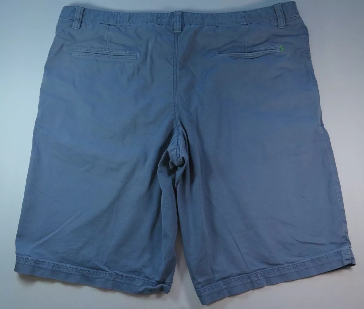 Hugo Boss Neon Green Label Cotton Solid Blue Regular Fit Casual
