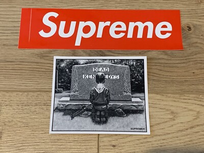 Supreme Red Box Logo & Dead Kennedys Grabstein Aufkleber SS14 2014
