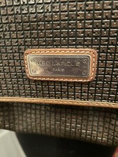 Ted Lapidus  Paris  Vintage Embossed Leather  Shoulder Bag