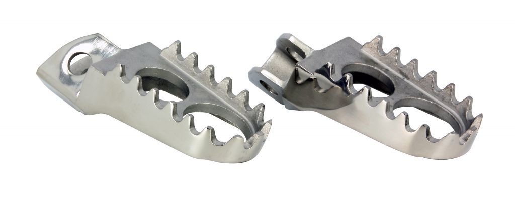 Repose-pieds cross acier antidérapant pour grip extrême sur Kawasaki KTM