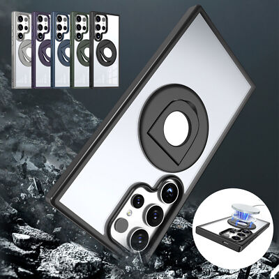 Fr Samsung Galaxy S24 Ultra S23 S22 S21 S20 Rugged Ring Stand Mag Safe Slim Case