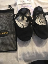 Black Sansha Canvas Split Sole Ballet Shoes 4M
