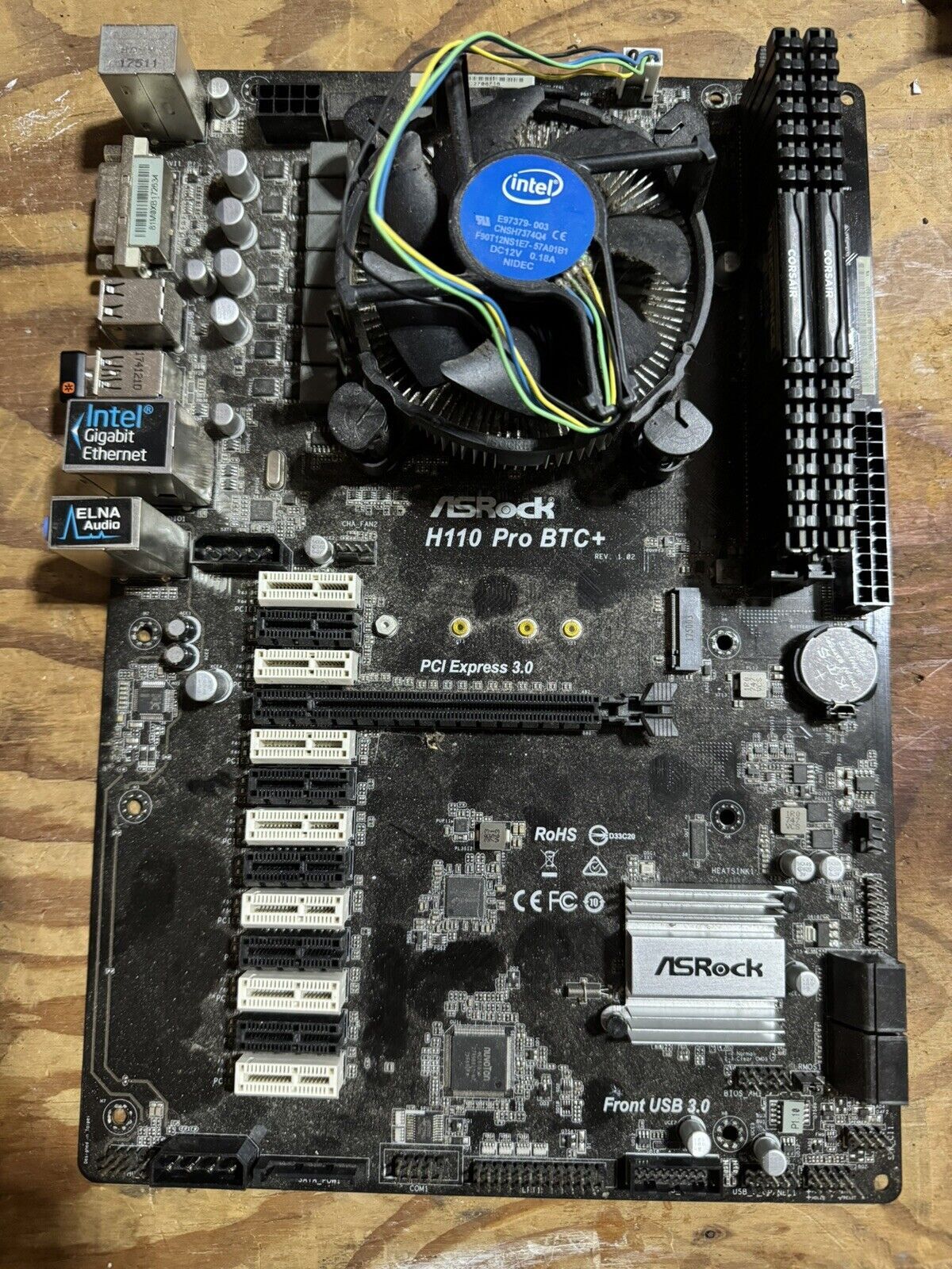 ASRock H110 PRO BTC+ ASRock H110 Pro BTC+ Mining Motherboard With Intel  Celeron Processor And Memory