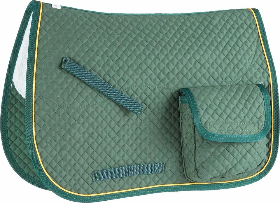 Almohadilla de sillín inglesa Derby Originals para todo uso forrada de media lana con bolsillos Foto 2 de 4