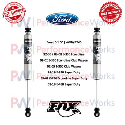 Fox IFP Shock Pair Fits Ford E-350 / E450 / SD / Econoline | Front 0-1.5'' Lifted