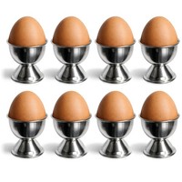 8X Eierbecher Aus Edelstahl - Elegante Eierhalter