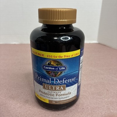 Garden of Life Primal Defense Ultra Probiotic  - 216 Capsules Sealed Exp 2/26