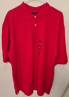 Basic Editions Men's Short Sleeve Polo Red NEW