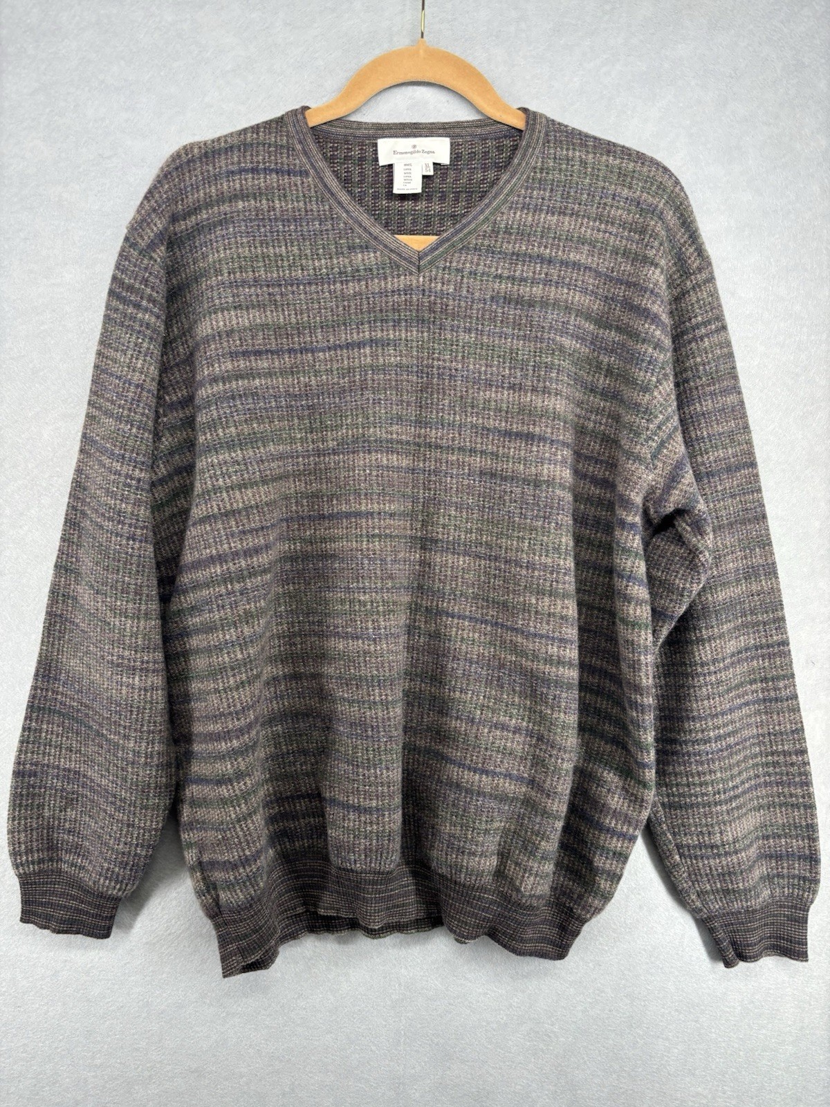 Ermenegildo Zegna Men's Thin Knit V-Neck Sweater Size XL 54