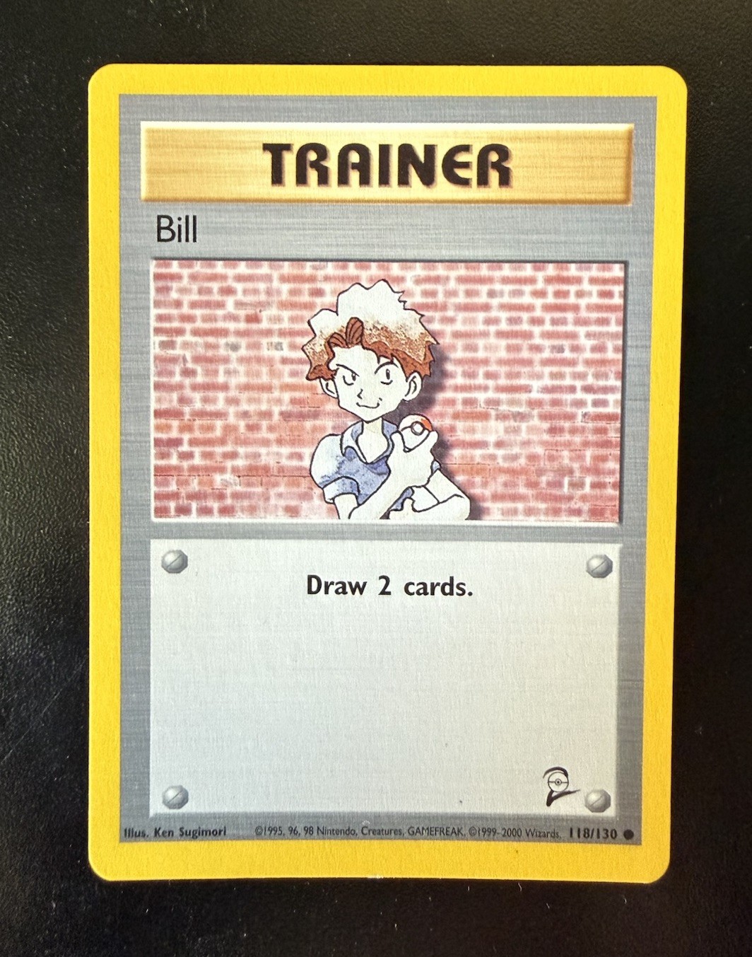 Bill 118/130 Base Set 2 Regular Common Trainer Card Pokemon TCG Vintage