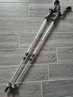 1 Paar Wanderstöcke Nordic Walking Alu Teleskop silber schwarz
