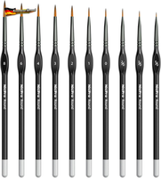 Nicpro Pinselset Malen–10 Teiliges Premium Feine Detail Pinsel Set FüR Acryl, Aq