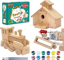 Woodworking Building Kit for Kids and Adults,2 Educational DIY Carpentry..