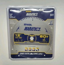 IRWIN MARATHON Carbide Table Saw/Miter Saw Circular Saw Blade 12-Inch 80T #14083