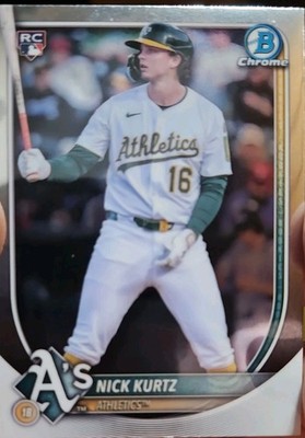 2025 Bowman Chrome Mega Box Rookies Nick Kurtz #93 Athletics (AL ROY)