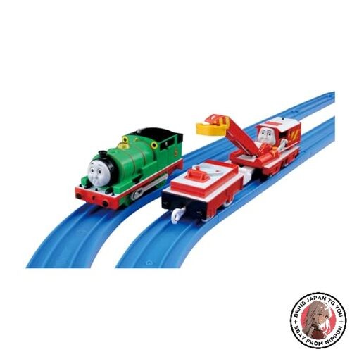 TOMY Thomas the Tank Engine Plarail Percy & Plarail Rocky Playset