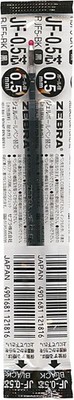 Zebra Sarasa B-RJF5-BK Gel Ballpoint Pen Refills, JF-0.5 Lead, Black, 10 Pieces