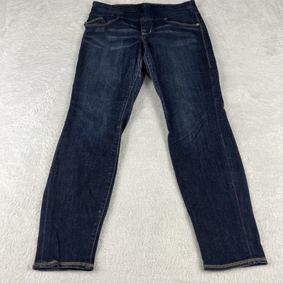 Rock & Republic Fever Jeans Womens 12 M Dark Blue Excellent Pull On Skinny Denim