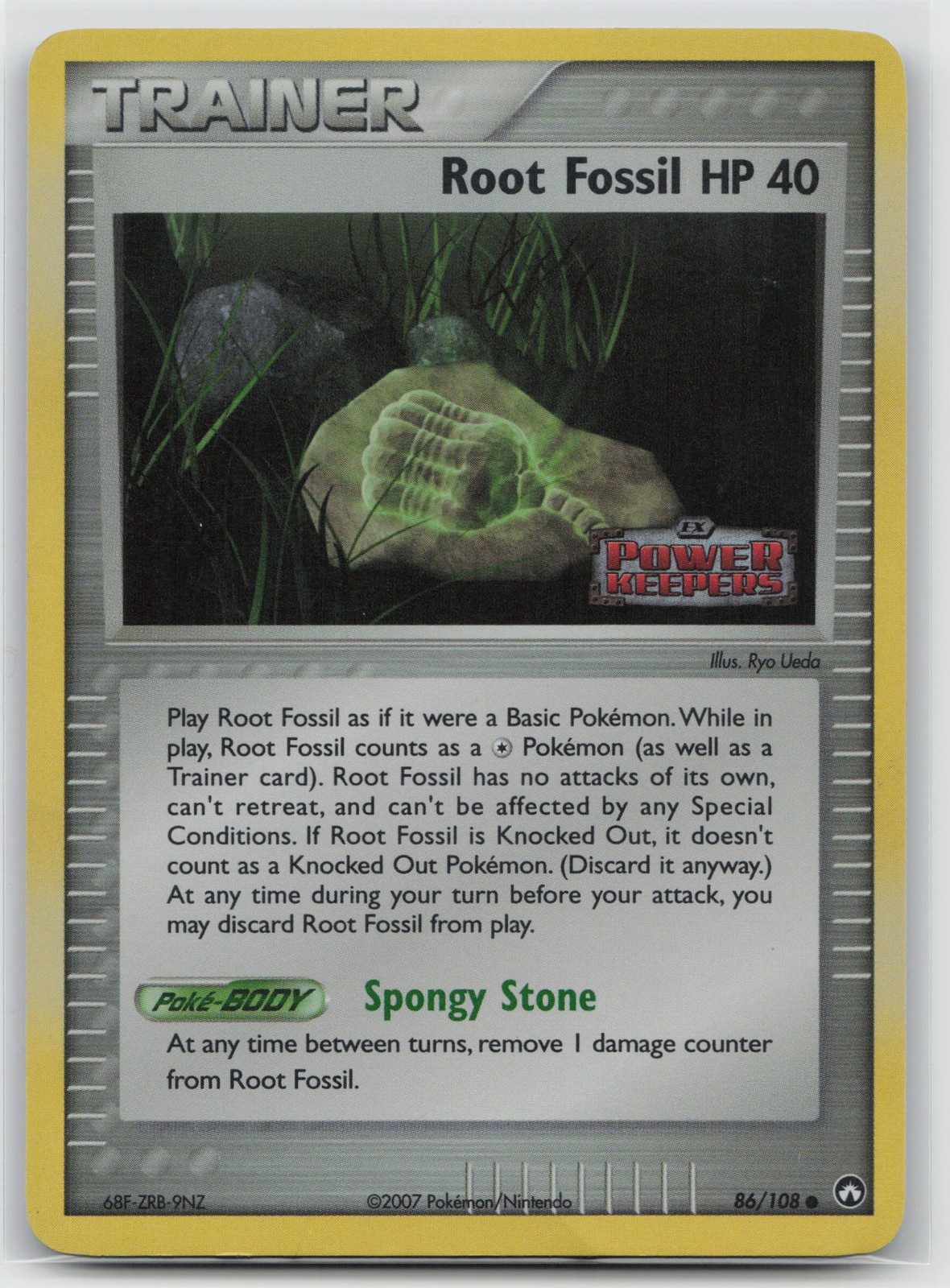 Power Keepers Root Fossil 86/108 Reverse Holo Common Pokemon HP Ryo Ueda