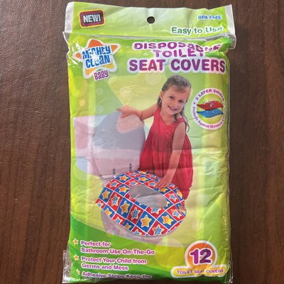 #ad Mighty Clean Baby Disposable Toilet Seat Covers 12 Pcs $5.00