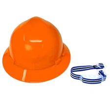SAFE HANDLER BLSH-ESSU-HDPE-HH4O Professional Full Brim Hard Hat, Orange