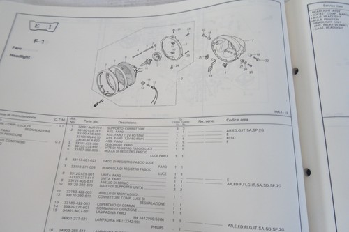 catalogo parti di ricambio Honda CB 350 SG CB 450 Sg n1 1985 - Picture 5 of 8