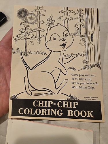 Original Artwork & Layout for 1963 CHIPMUNK Coloring Book CHIP Home Toy Children - Picture 7 of 10