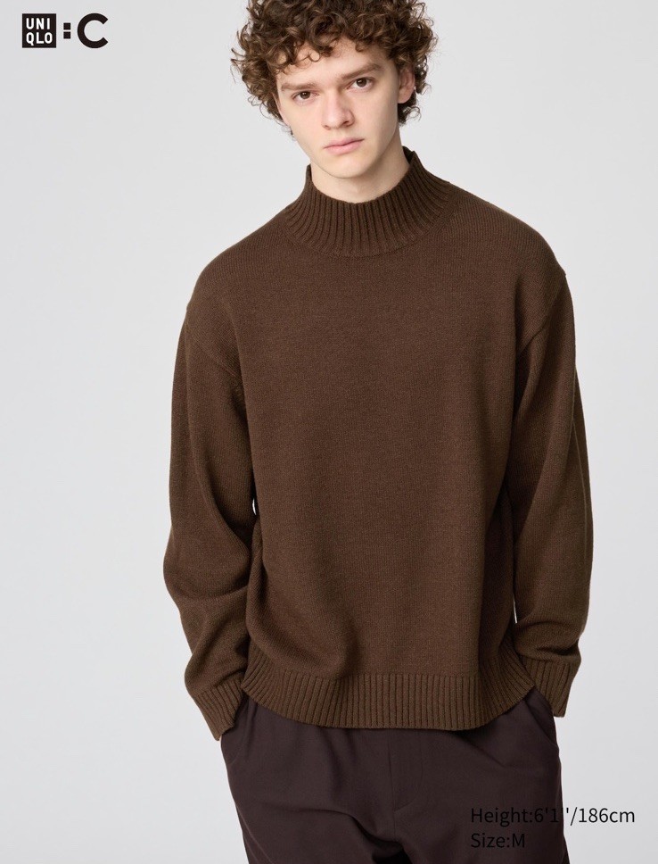 Uniqlo : C Low Gauge High Neck Sweater Brown Size M | eBay