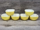 VIntage Pyrex Small Square Yellow Bowl 407  7oz Lot Of 6