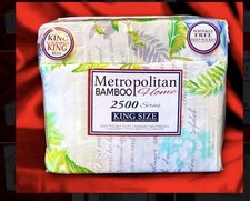  METROPOLITAN BAMBOO Home Hypoallergenic 2500 Thread ct KING SIZE Bed Sheet Set