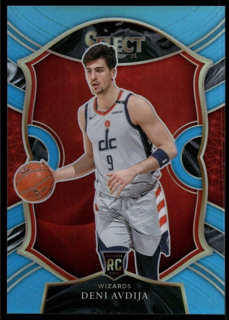 DENI AVDIJA 2020-21 PANINI SELECT BLUE PRIZM CONCOURSE #69 SP RC ROOKIE # /299