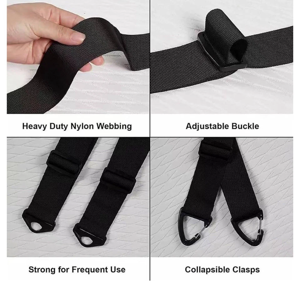 FOR Kayak Surfboard Paddle Board Shoulder Strap Hands-Free Carrying Adjustable - Image 4 of 4